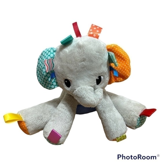 Bright Starts Taggies Elephant Plush Stuffed Animal Baby Lovey - Picture 1 of 7
